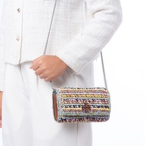 NWT Willa Raffia Chain Wallet Crossbody Multi Melange